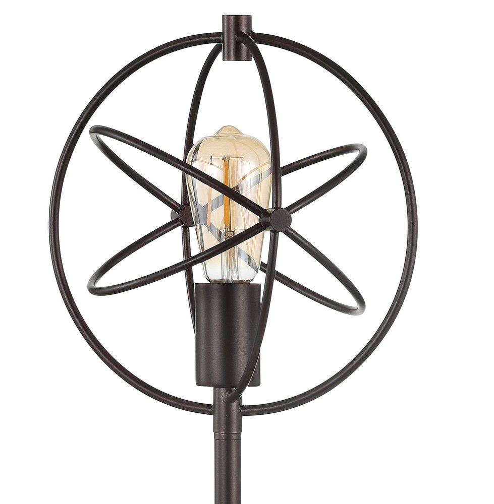 27" White Novelty Table Lamp With Globe Shade — view 1