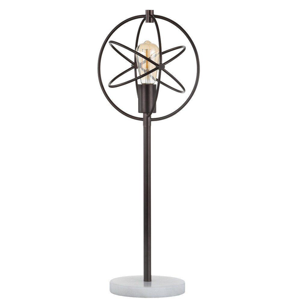 27" White Novelty Table Lamp With Globe Shade — view 4