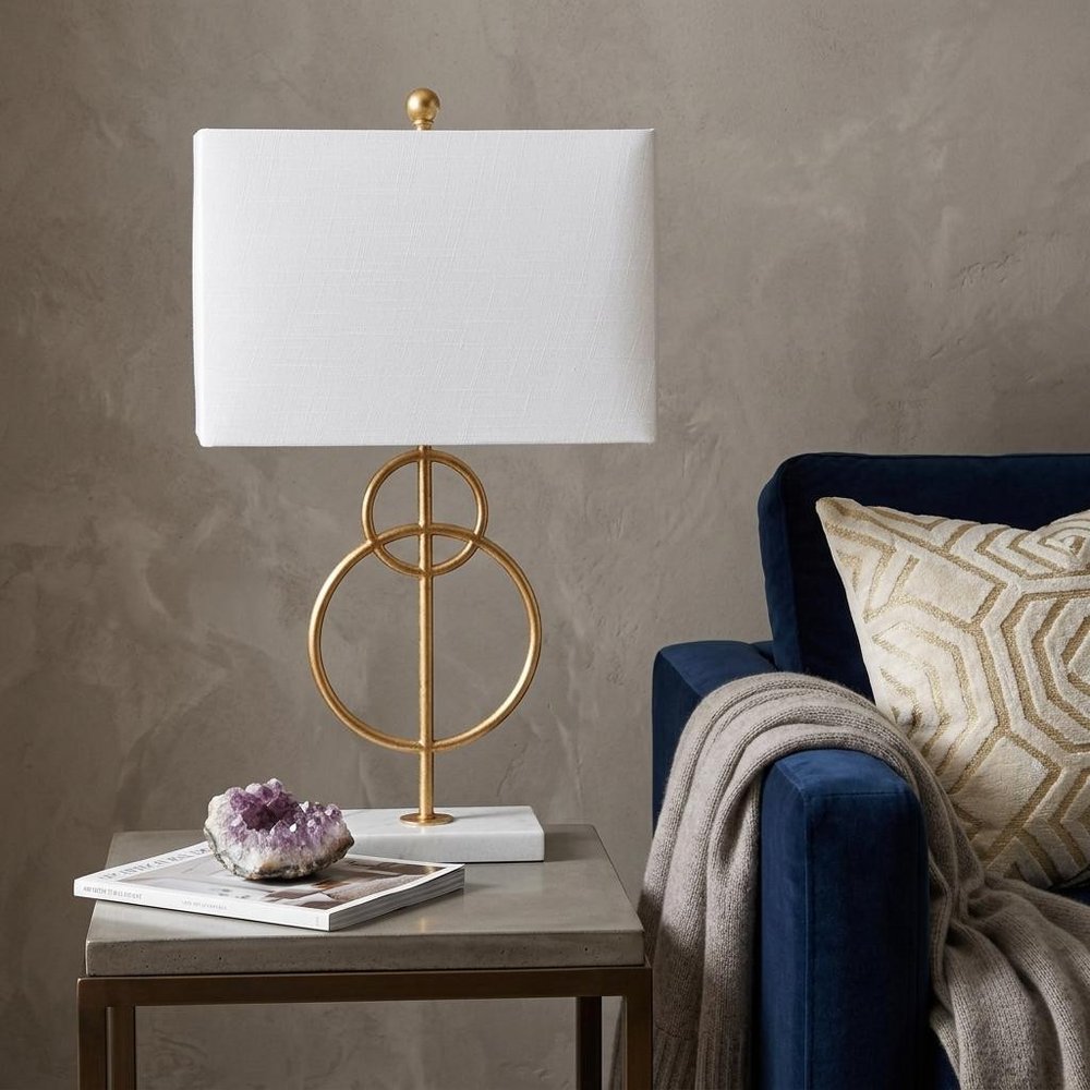 26" White Novelty Table Lamp With Shade — view 8