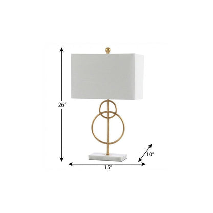 26" White Novelty Table Lamp With Shade