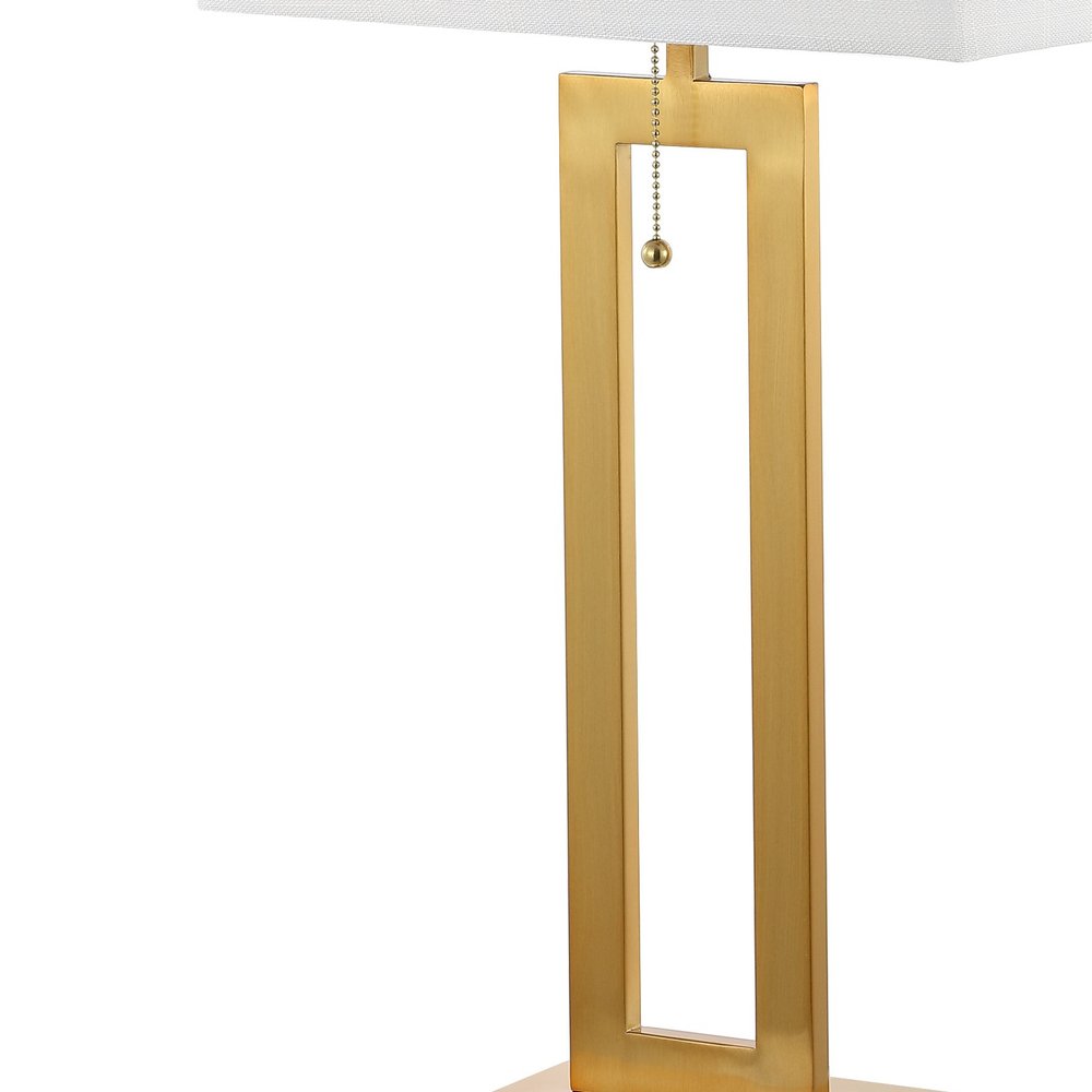 Set of Two 29" Gold Table Lamps With Shades — view 1