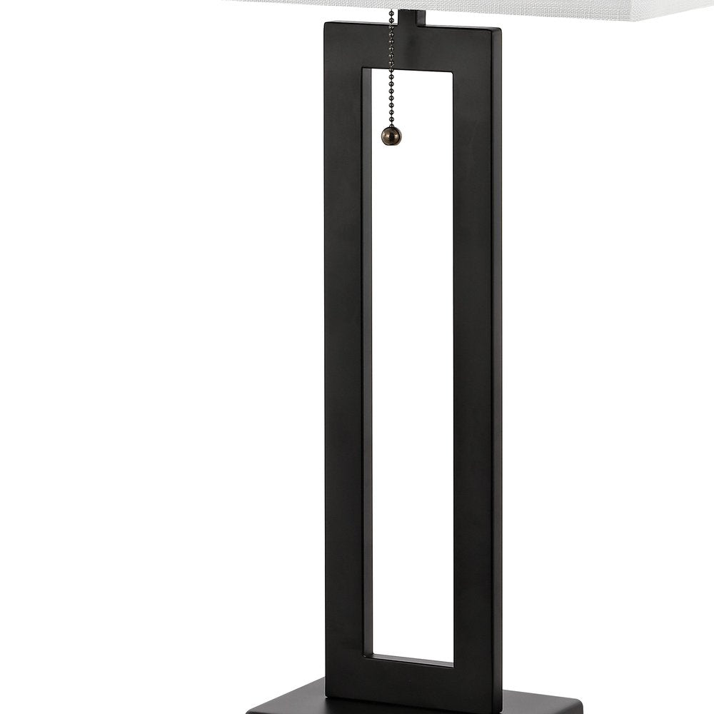 Set of Two 29" Black Table Lamps With Shades HomeRoots
