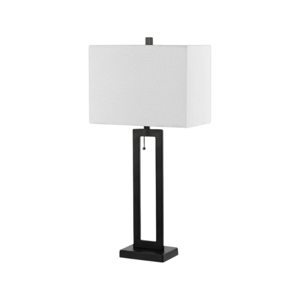 Set of Two 29" Black Table Lamps With Shades HomeRoots