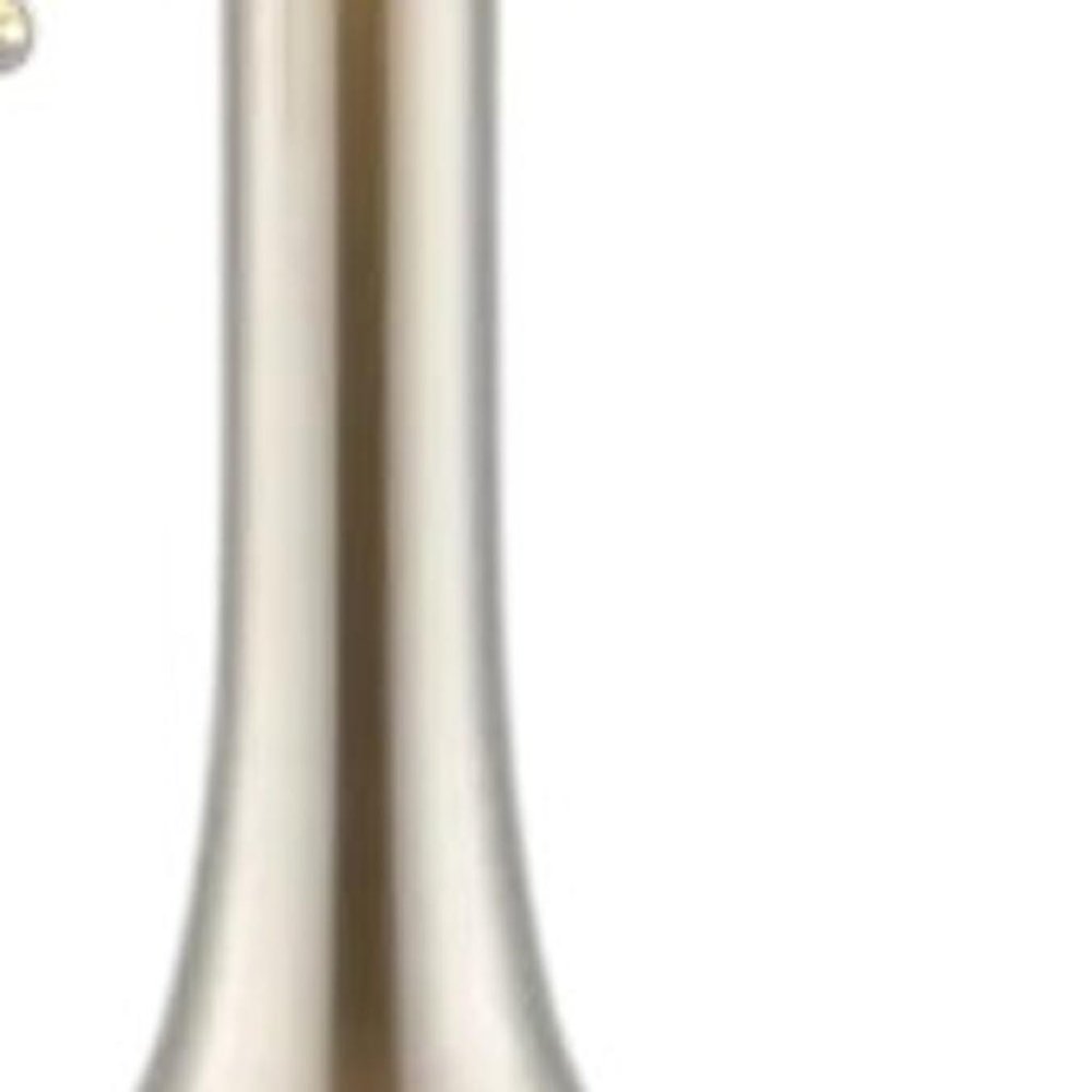 Set of Two 24" Nickel Gourd Table Lamps With Drum Shades HomeRoots