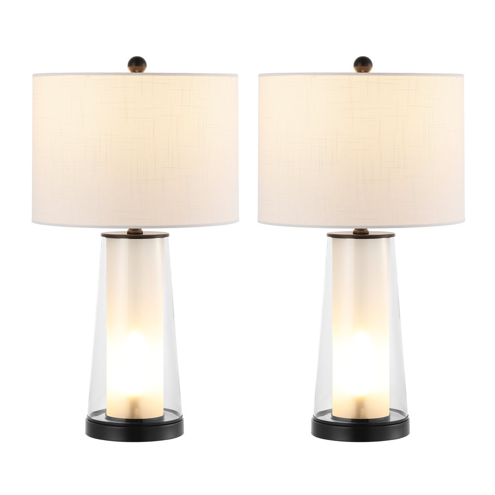 Set of Two 26" Antiqued Bronze Lighthouse Table Lamps With Drum Shades HomeRoots
