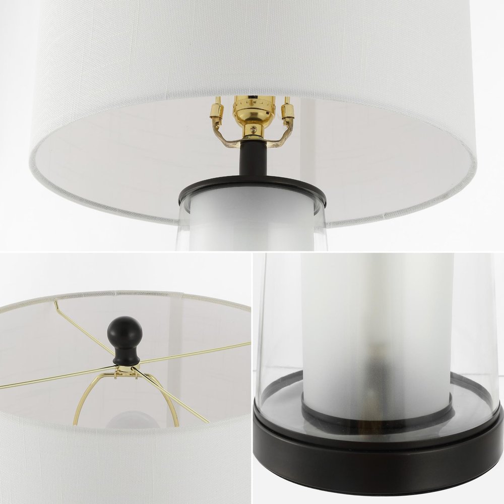 Set of Two 26" Antiqued Bronze Lighthouse Table Lamps With Drum Shades HomeRoots
