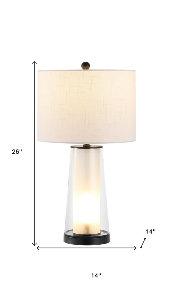 Set of Two 26" Antiqued Bronze Lighthouse Table Lamps With Drum Shades HomeRoots
