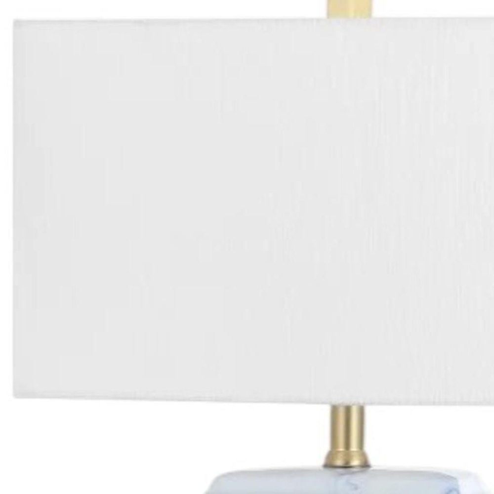 Set of Two 25" Gold Table Lamps With Shades — view 5