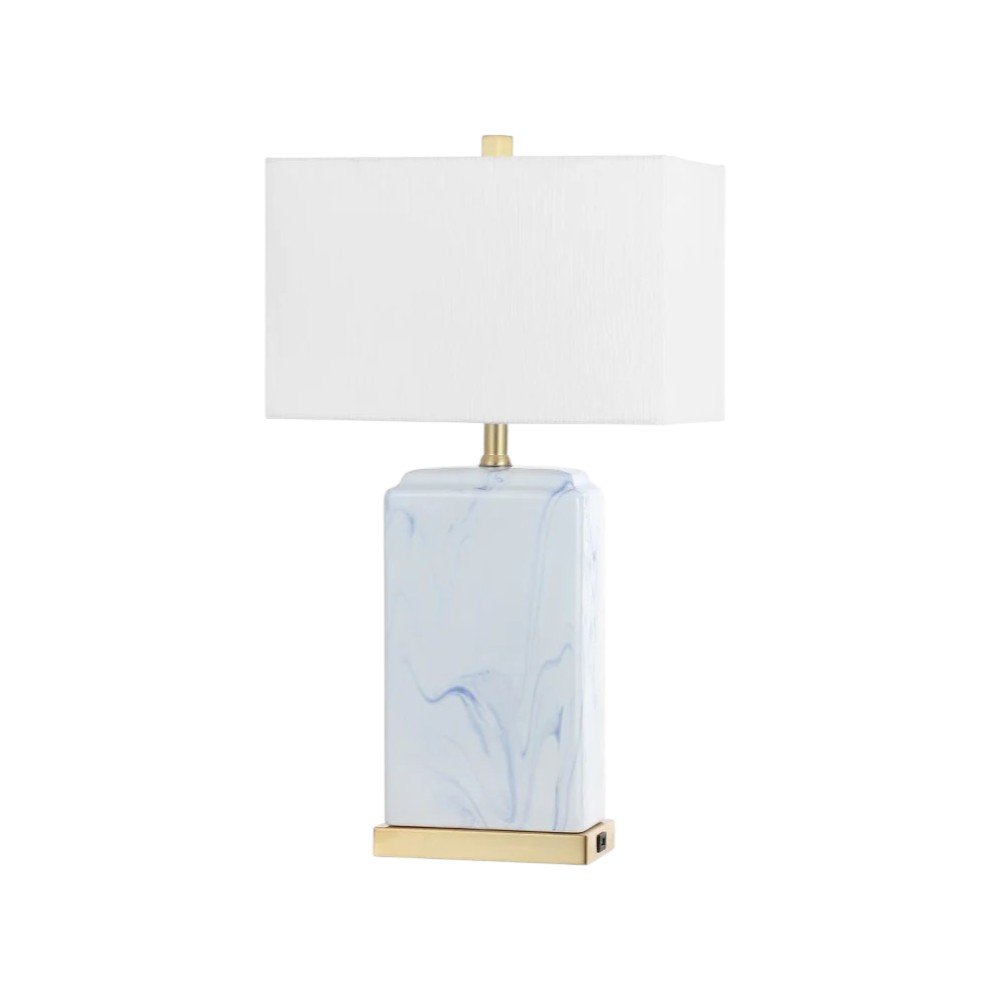 Set of Two 25" Gold Table Lamps With Shades — view 2