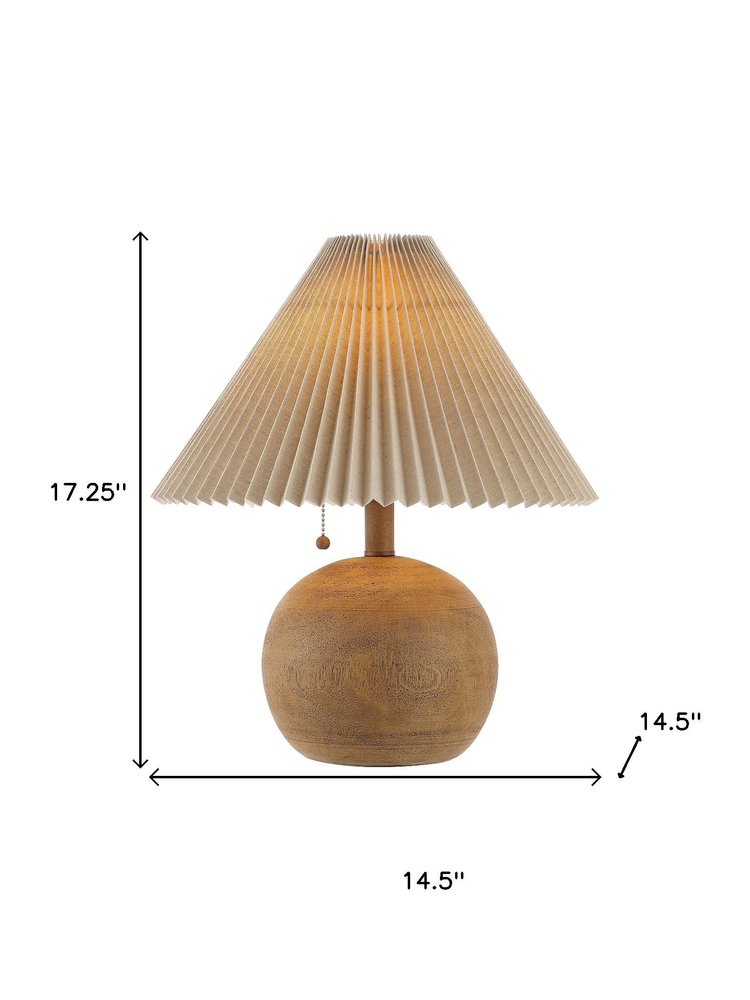 17" Clear Round Table Lamp With Empire Shade HomeRoots