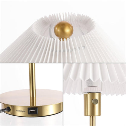 21" Gold Table Lamp With Empire Shade