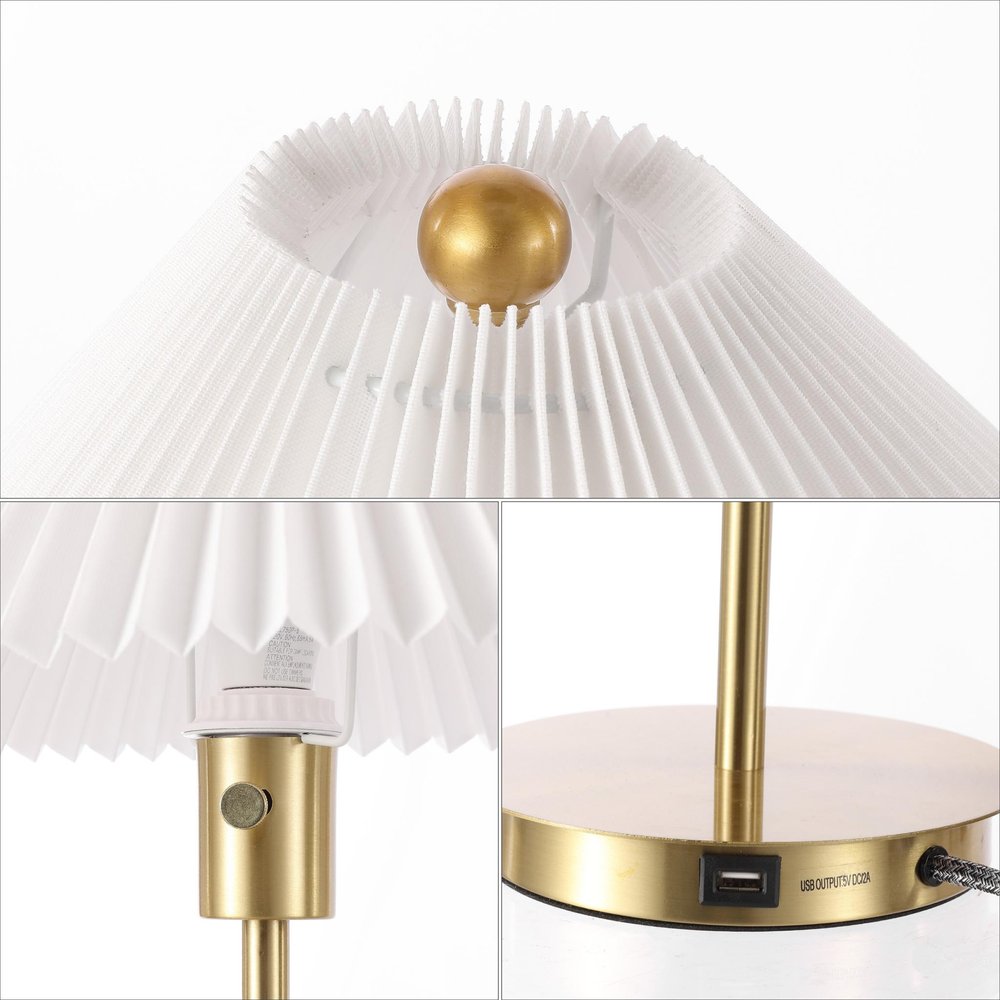 21" Gold Table Lamp With Empire Shade — view 1