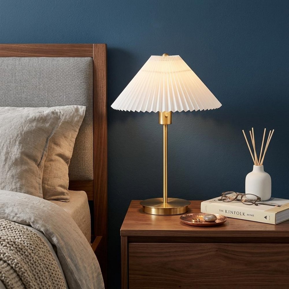 21" Gold Table Lamp With Empire Shade — view 9