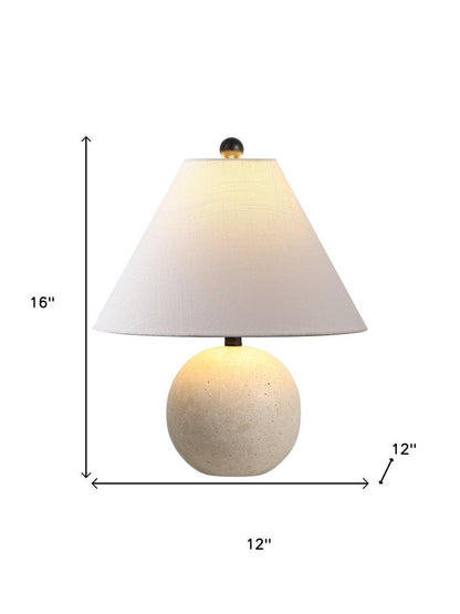16" Beige Novelty Table Lamp With Empire Shade HomeRoots