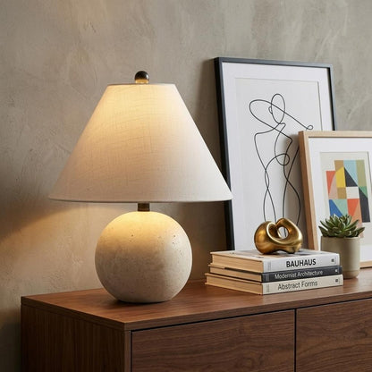16" Beige Novelty Table Lamp With Empire Shade HomeRoots