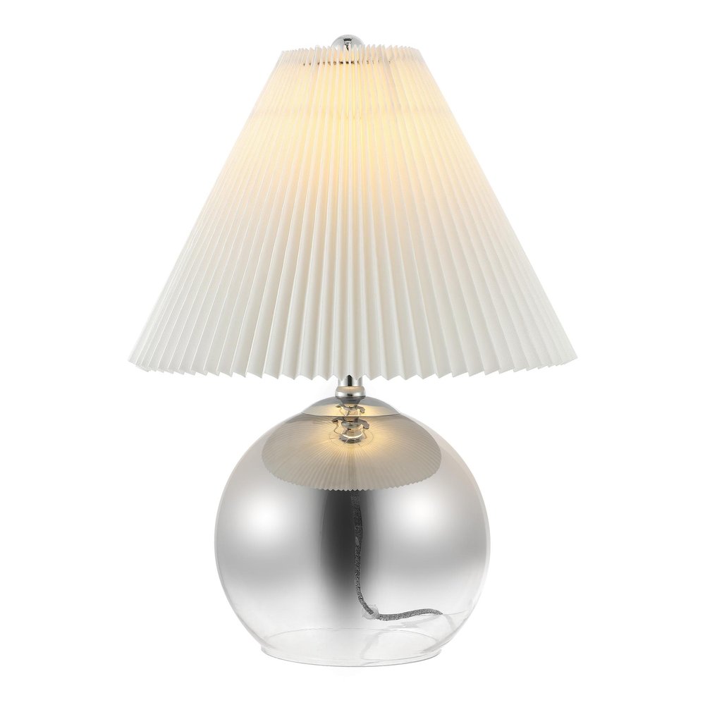 23" Silver Globe Lamp Base With Empire Shade HomeRoots