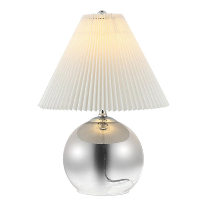 23" Silver Globe Lamp Base With Empire Shade HomeRoots