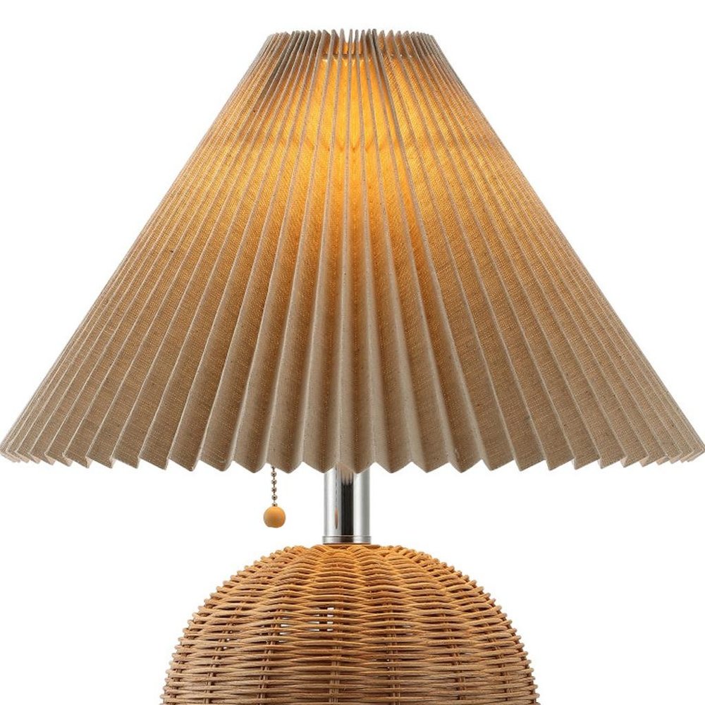 17" Clear Round Table Lamp With Empire Shade HomeRoots