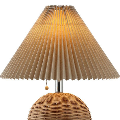 17" Clear Round Table Lamp With Empire Shade HomeRoots