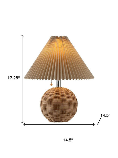 17" Clear Round Table Lamp With Empire Shade HomeRoots
