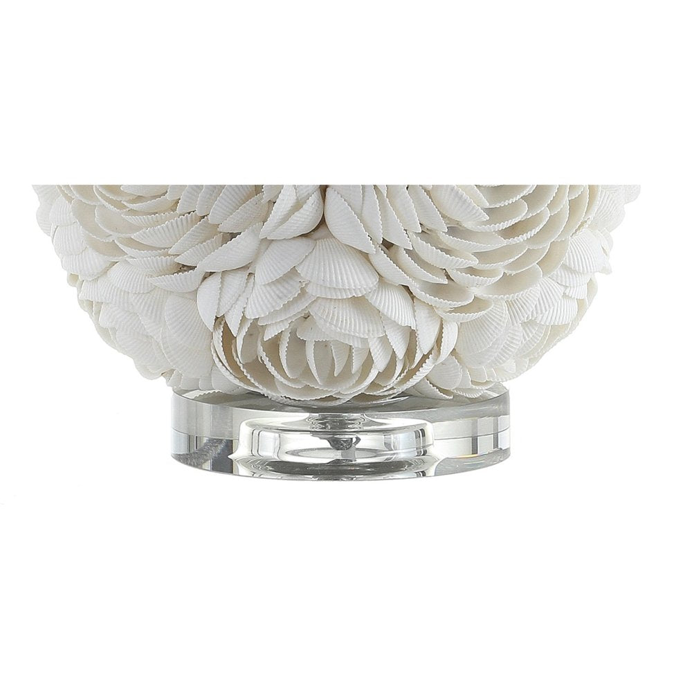 24" Off White Seashell Table Lamp With White Drum Shade — view 2