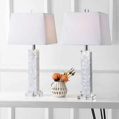 Set of Two 29" Clear Novelty Table Lamps With Shades