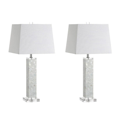 Set of Two 29" Clear Novelty Table Lamps With Shades