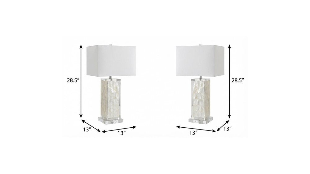 Set of Two 29" Clear Novelty Table Lamps With Shades — view 7