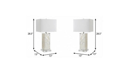 Set of Two 29" Clear Novelty Table Lamps With Shades