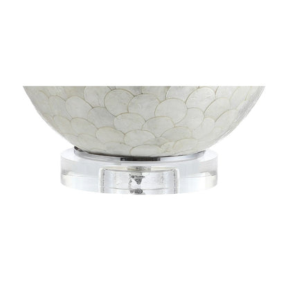 24" Clear Globe Lamp Base With Drum Shade