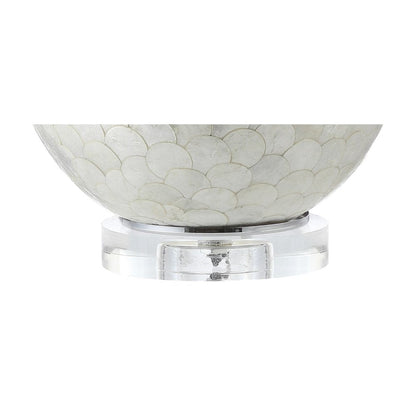 24" Clear Globe Lamp Base With Drum Shade