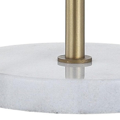 21" White Round Table Lamp