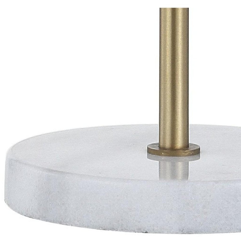 21" White Round Table Lamp — view 4