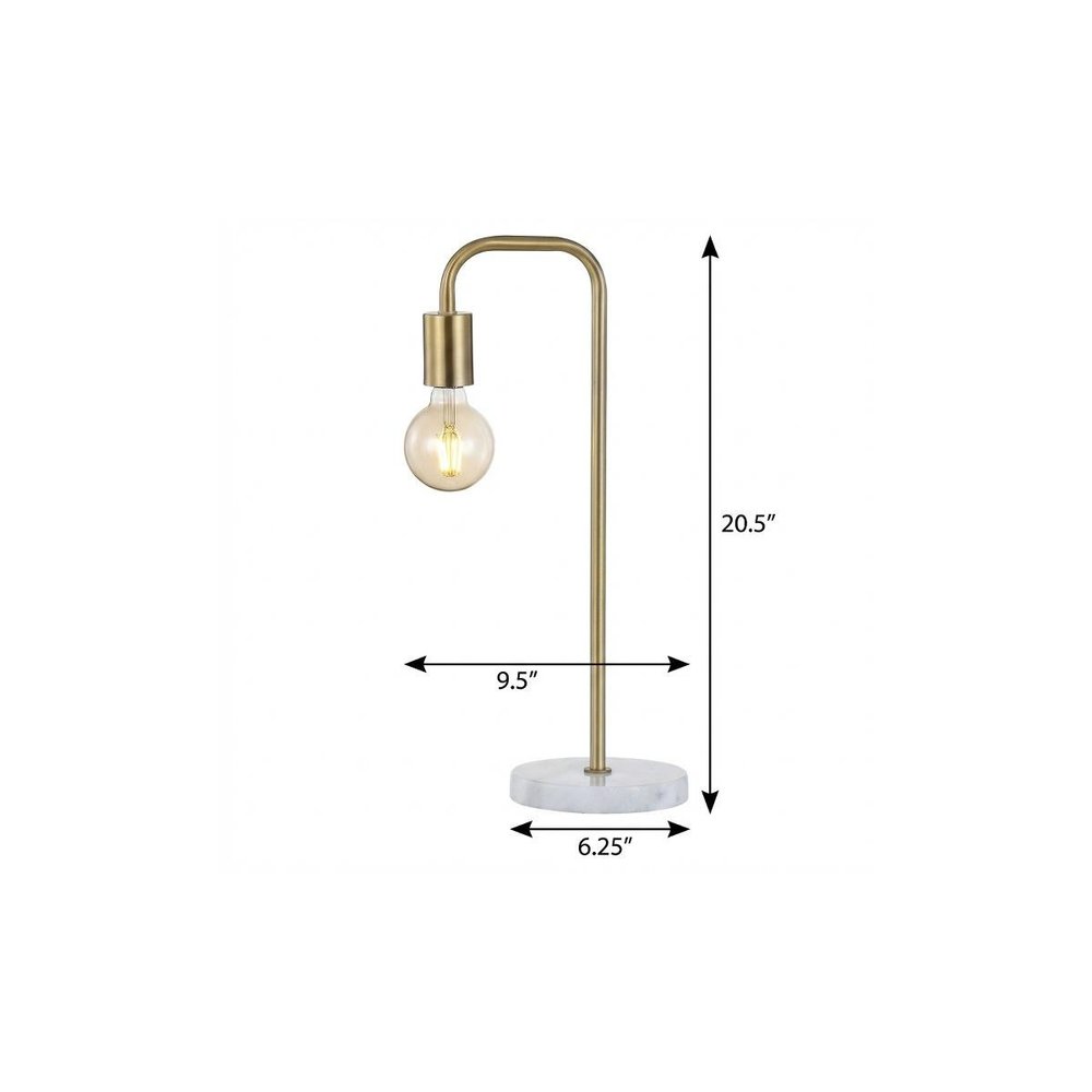 21" White Round Table Lamp — view 6