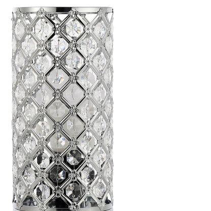 10" Silver Column Lamp HomeRoots