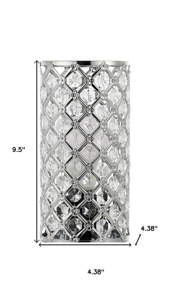 10" Silver Column Lamp HomeRoots