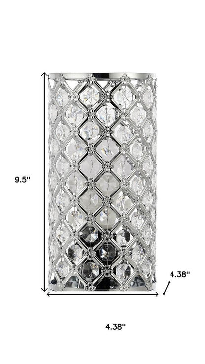 10" Silver Column Lamp HomeRoots