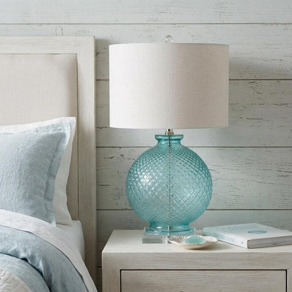 26" Clear Novelty Table Lamp With Drum Shade HomeRoots