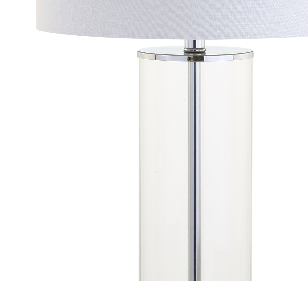 29" Silver Novelty Table Lamp With Drum Shade HomeRoots