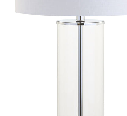 29" Silver Novelty Table Lamp With Drum Shade HomeRoots