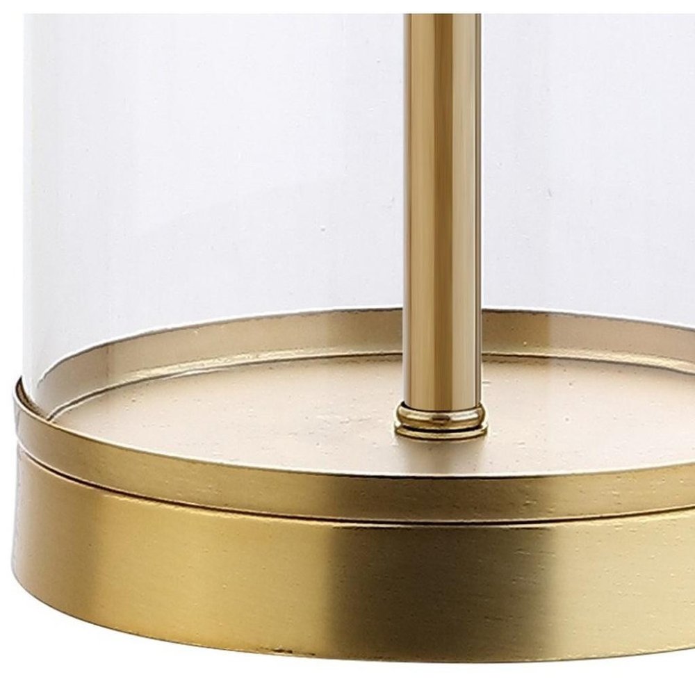 29" Gold Table Lamp With Drum Shade HomeRoots
