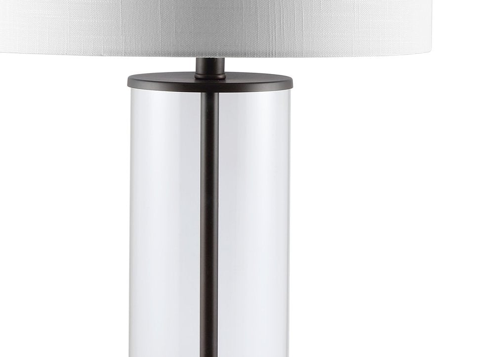 29" Antiqued Bronze Table Lamp With Drum Shade — view 4
