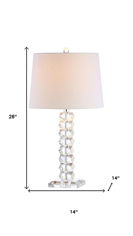 26" Clear Novelty Table Lamp With Drum Shade HomeRoots