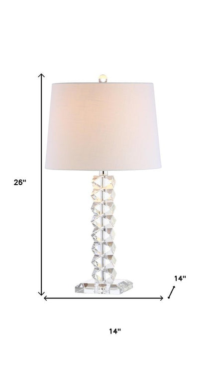 26" Clear Novelty Table Lamp With Drum Shade HomeRoots