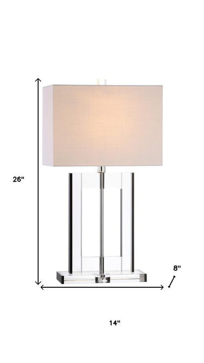 26" Clear Novelty Table Lamp With Drum Shade HomeRoots