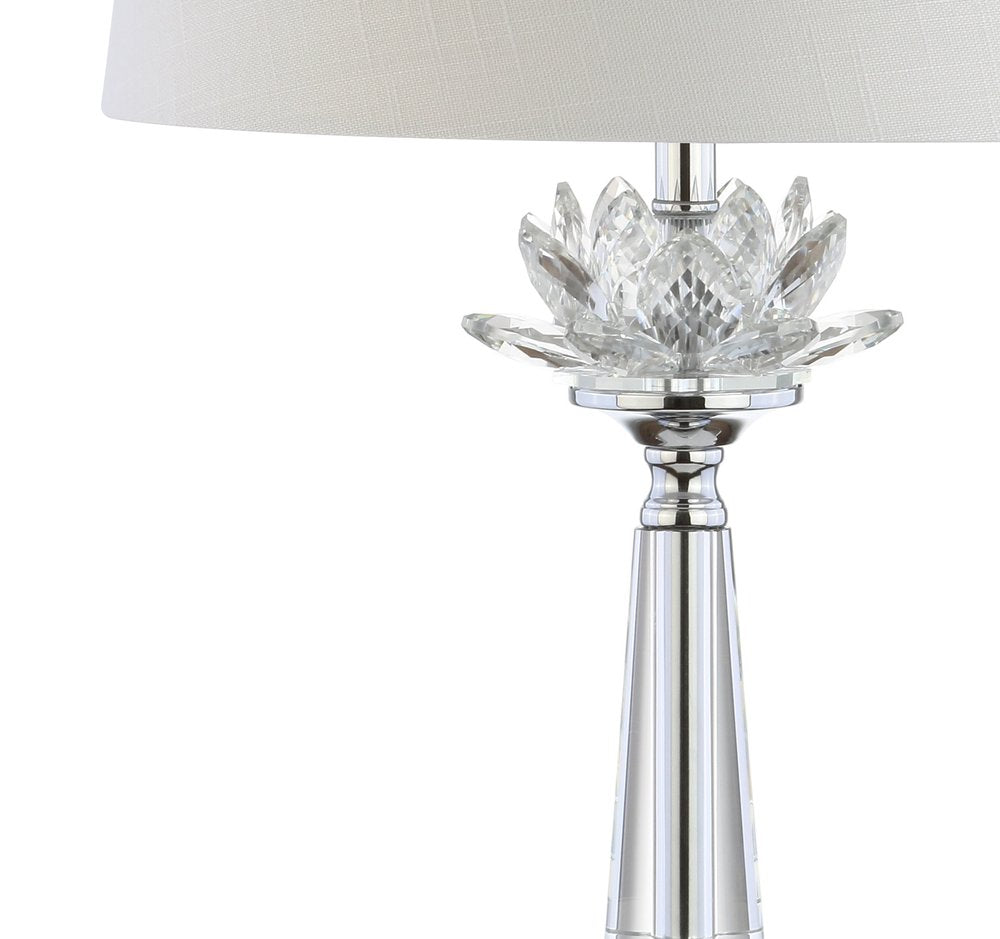 25" Clear Novelty Table Lamp With Drum Shade HomeRoots