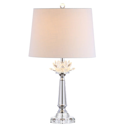 25" Clear Novelty Table Lamp With Drum Shade HomeRoots