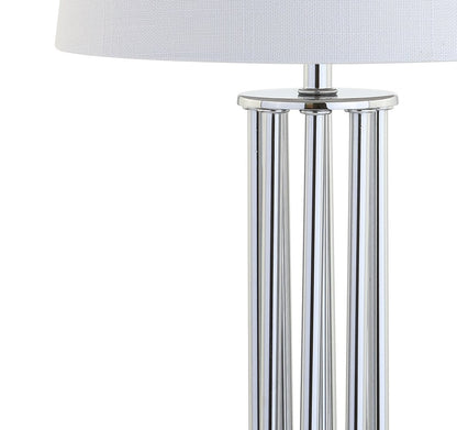 18" Silver Novelty Column Lamp With Empire Shade HomeRoots