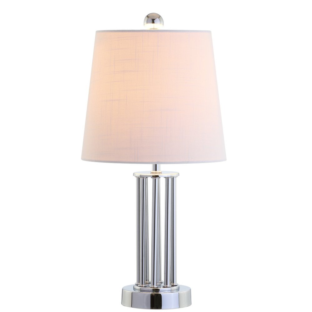 18" Silver Novelty Column Lamp With Empire Shade HomeRoots