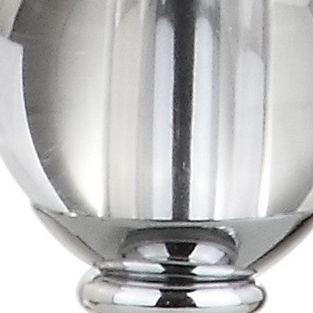 20" Silver And Clear Novelty Desk Lamp With Empire Shade — view 4